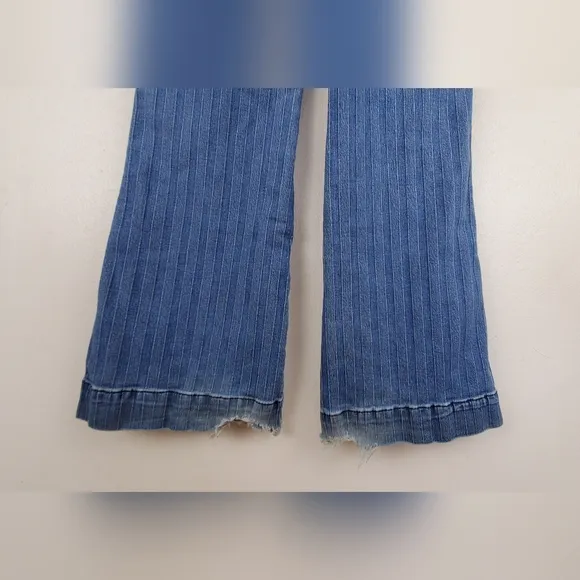 Rock &amp; Roll Denim High-Rise Bootcut Jeans Vertical Stripes Rodeo Size 26