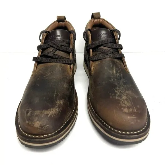 Rockport Mens Prestige Point Work Chukka Steel Toe Boots Brown Size 9.5W