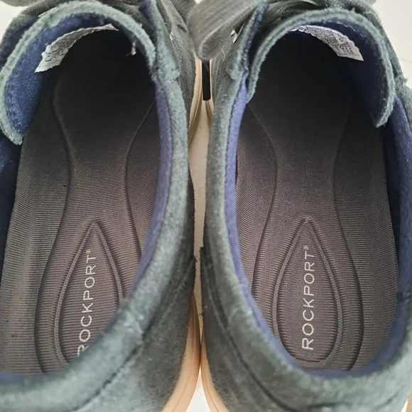 Rockport Men's Suede Lace Up Sneakers Navy Blue Comfort Shoes CG8465 Size 8M