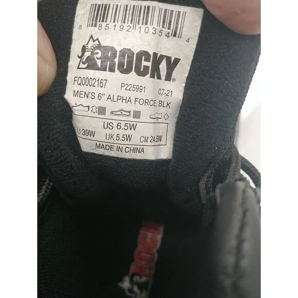 Rocky Alpha Force‎ Boots Mens Size 6.5 Wide Tactical Service Security