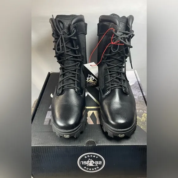 Rocky Alpha Force Men’s Boots FQ0002173 Black size 11.5W New in Box Zip and Tie