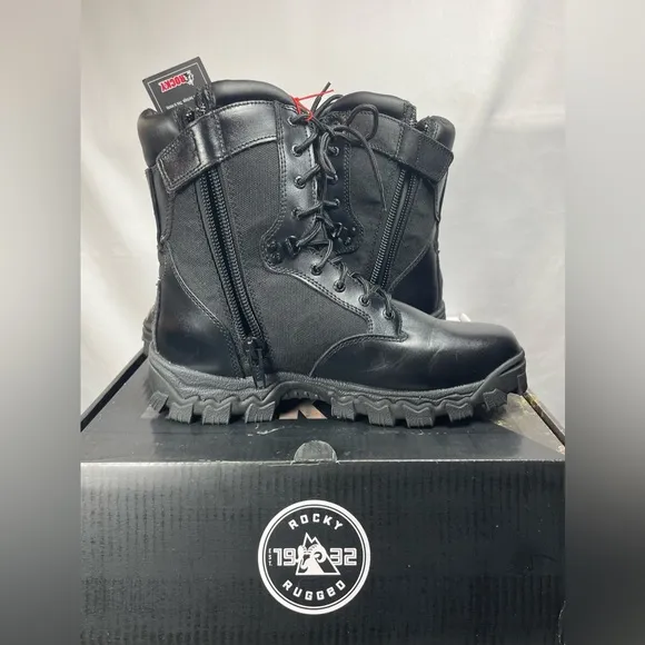 Rocky Alpha Force Men’s Boots FQ0002173 Black size 11.5W New in Box Zip and Tie