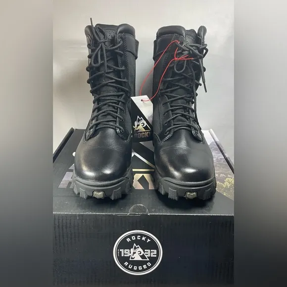Rocky Alpha Force Men’s Boots FQ0002173 Black size 11.5W New in Box Zip and Tie
