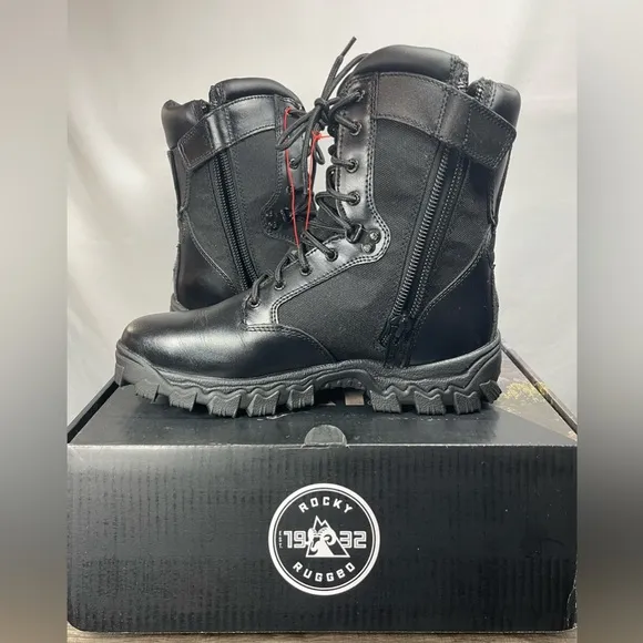 Rocky Alpha Force Men’s Boots FQ0002173 Black size 11.5W New in Box Zip and Tie