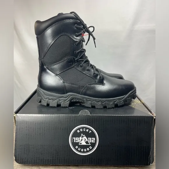 Rocky Alpha Force Men’s Boots FQ0002173 Black size 11.5W New in Box Zip and Tie