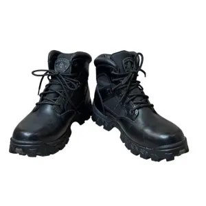 Rocky Alpha Force Waterproof Police Paramedic 6&quot; Black Leather Ankle Boots 7.5