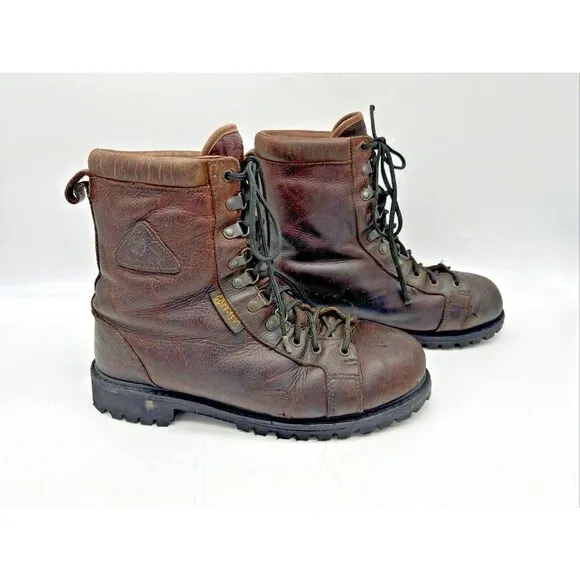 Rocky Leather Lace Up Work Boots Mens Size 11.5 W Brown