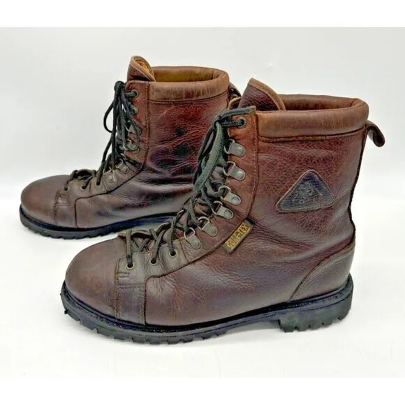 Rocky Leather Lace Up Work Boots Mens Size 11.5 W Brown