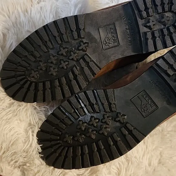 ROCKY OIL RESISTANT  MADE IN GOOD OLD☆USA☆LEATHER☆ CANVAS☆WOMANS 8