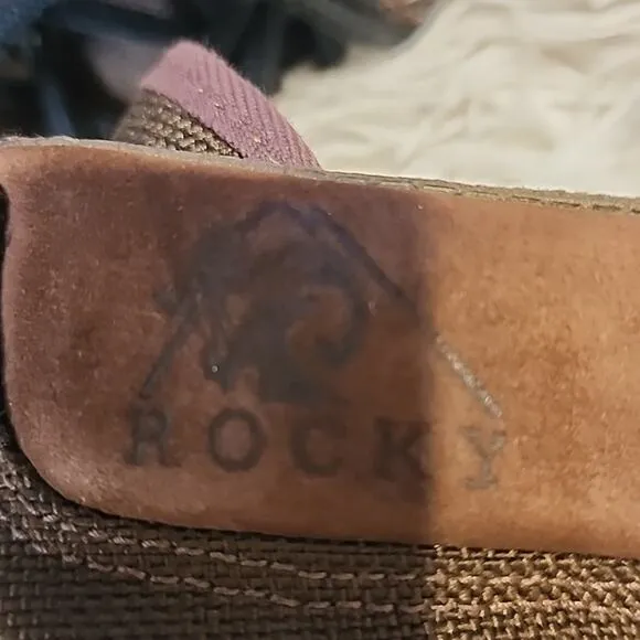 ROCKY OIL RESISTANT  MADE IN GOOD OLD☆USA☆LEATHER☆ CANVAS☆WOMANS 8