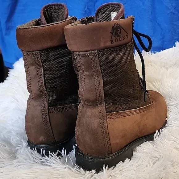 ROCKY OIL RESISTANT  MADE IN GOOD OLD☆USA☆LEATHER☆ CANVAS☆WOMANS 8
