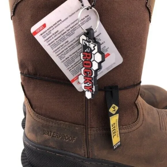 Rocky Outridge One-Ton Steel Toe 11&quot; Western Work Boots 12 W