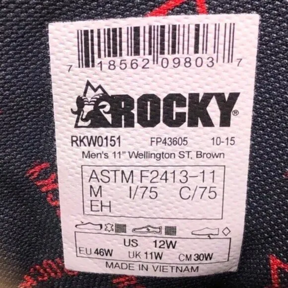 Rocky Outridge One-Ton Steel Toe 11&quot; Western Work Boots 12 W