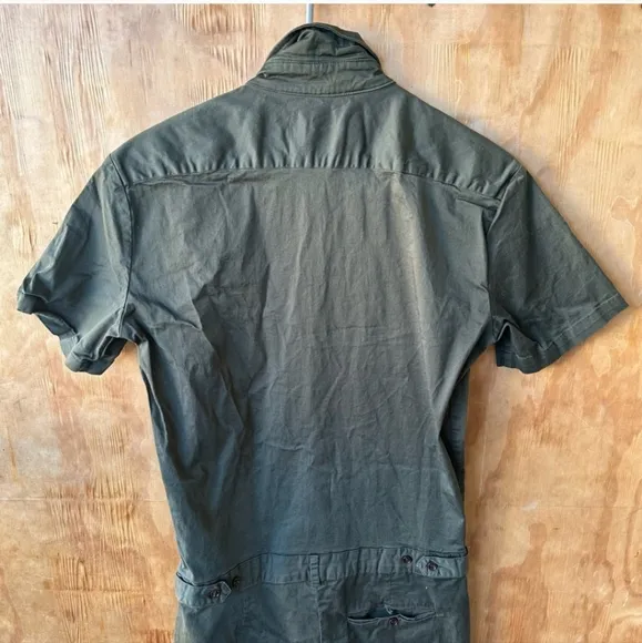 Romperjack Men's Shortsleeve Romper In Olive Green Size S