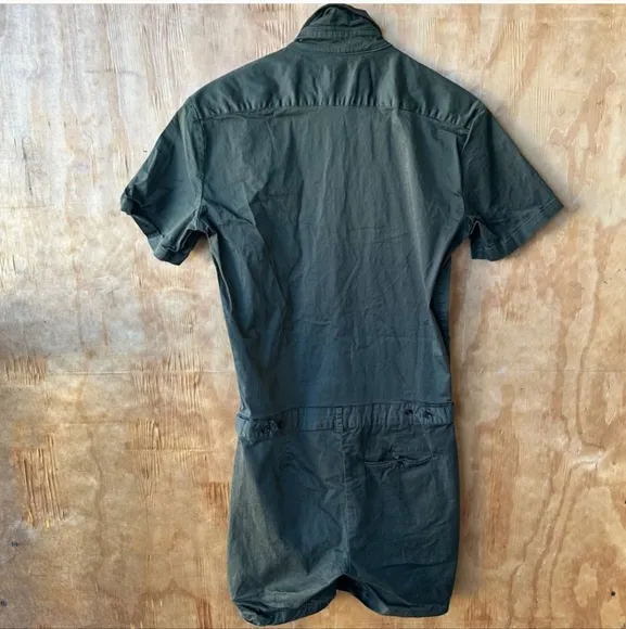 Romperjack Men's Shortsleeve Romper In Olive Green Size S