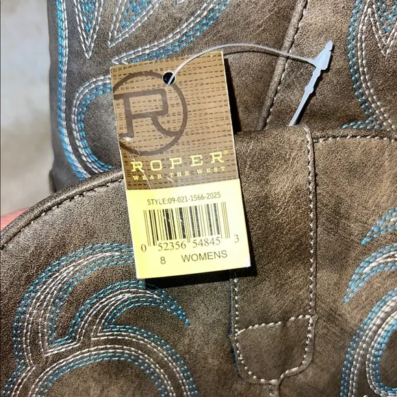 Roper Women's Western Boots - Gray and Blue