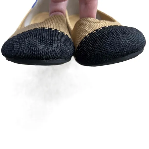 Rothy's The Flat Cap Toe Size US 7 Multicolor Knit Flats Comfort Slip On