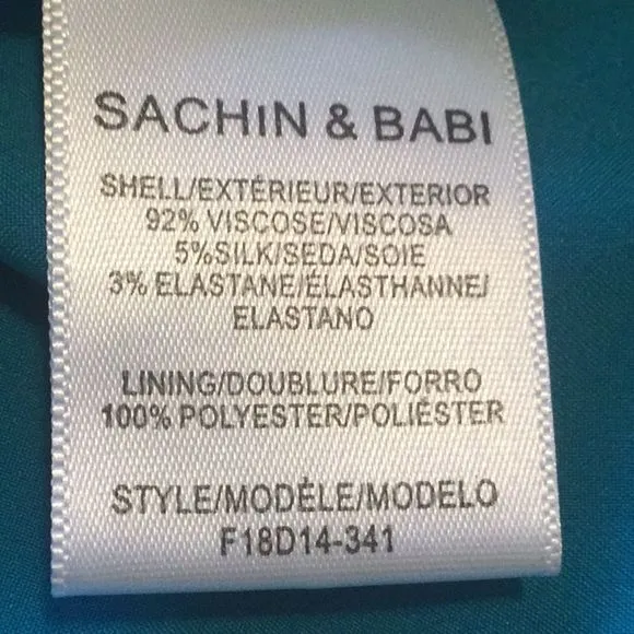 Sachin Babi April Floral Dress w One Draped Sleeve