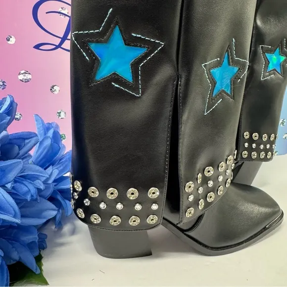 🌟SALE TWILIGHT CRYSTAL SHARK BOOTS