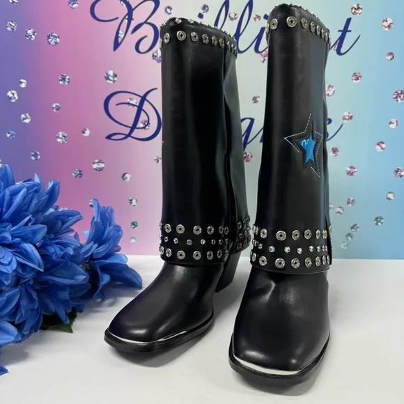 🌟SALE TWILIGHT CRYSTAL SHARK BOOTS