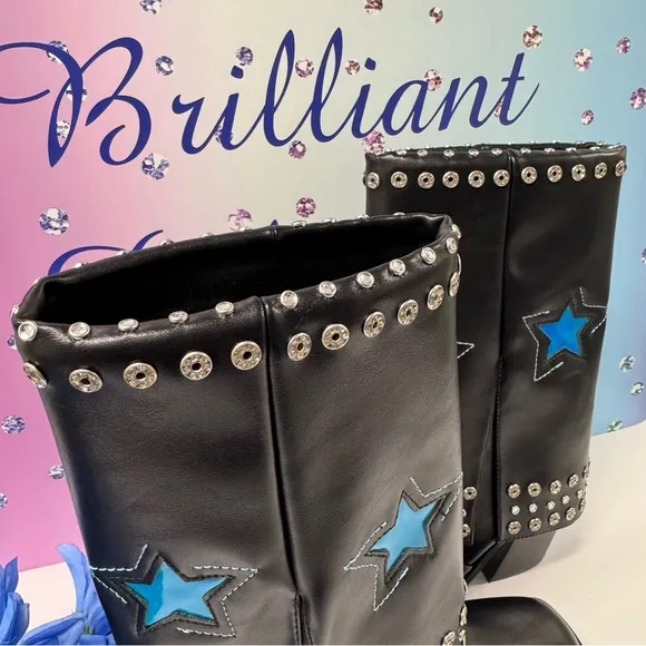 🌟SALE TWILIGHT CRYSTAL SHARK BOOTS