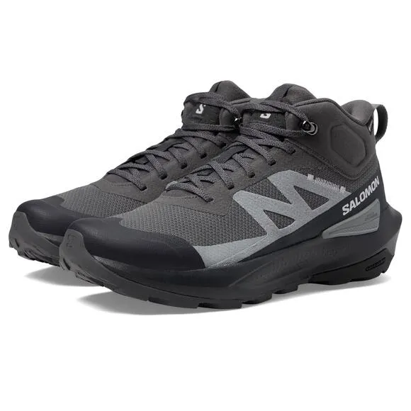 Salomon Elixir Activ Mid GTX Hiking Boots Shoes Mens Black Gray Choose Size New