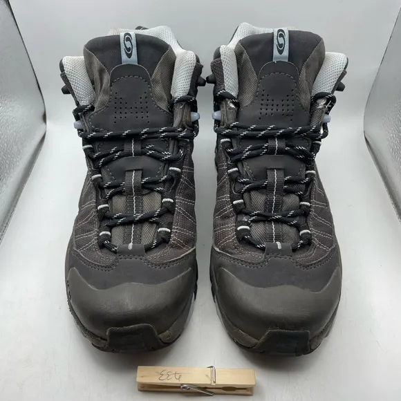 Salomon Fastpacker Mid 3D womens Hiking Shoes - Black and Gray size 6.5