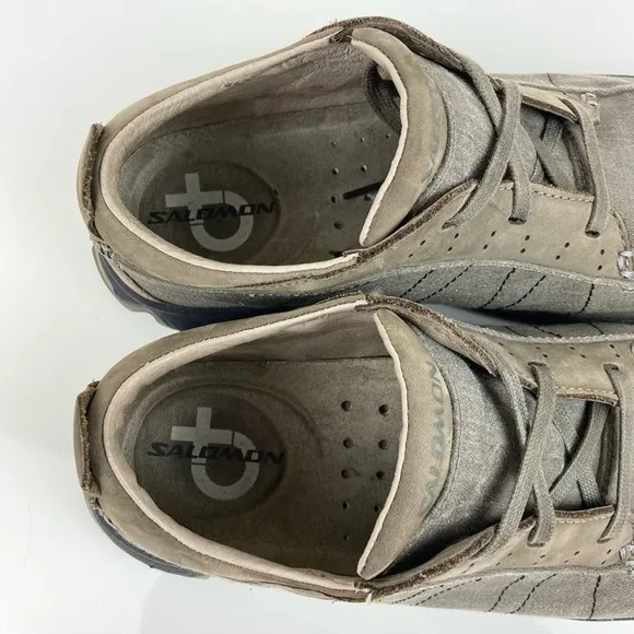 Salomon Men’s Gray Canvas Low Top Casual Lace Up Shoes Size 8.0 Y2K