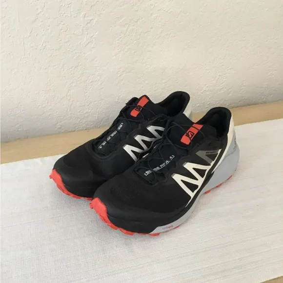 Salomon Men's Sense Ride 4 Sneakers Black/Blue/Red Size: US 7