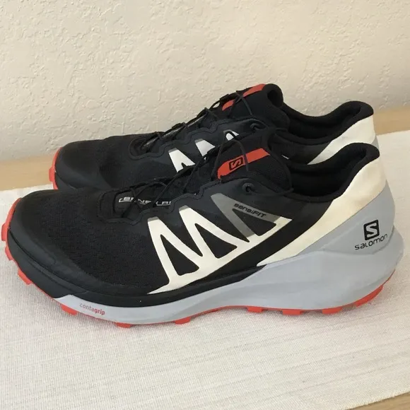 Salomon Men's Sense Ride 4 Sneakers Black/Blue/Red Size: US 7