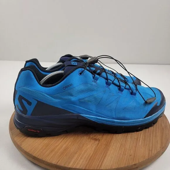 Salomon Outpath GTX Men Size 11.5 Hiking Shoes Trekking Gore-Tex Blue Sneakers