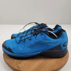 Salomon Outpath GTX Men Size 11.5 Hiking Shoes Trekking Gore-Tex Blue Sneakers