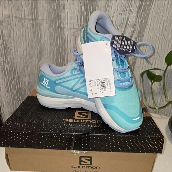 Salomon Running Shoes   Confidence Blue  USA 10.5 Hiking  NWT
