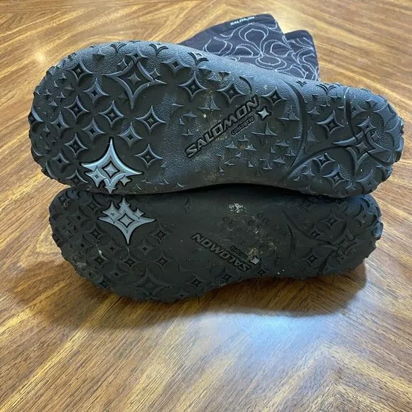 Salomon Thinsulate Black Boots Women 8 Winter Ski  Tall Snowboard Outdoor Zip
