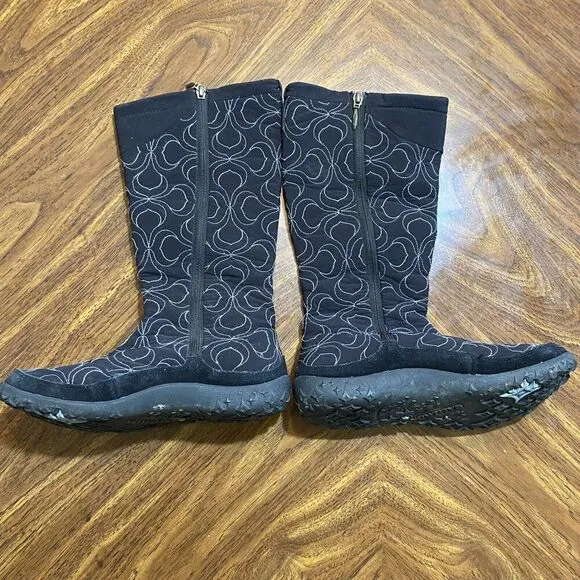 Salomon Thinsulate Black Boots Women 8 Winter Ski  Tall Snowboard Outdoor Zip
