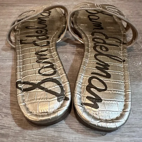 ✨✨Sam Edelman Bay Slide Sandals - Gold, Size 7.5 ✨✨