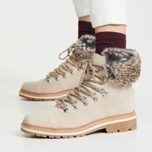 Sam Edelman Bowen Suede Faux Fur Hiking Boots