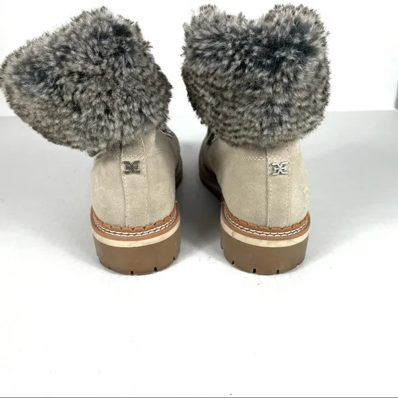 Sam Edelman Bowen Suede Faux Fur Hiking Boots
