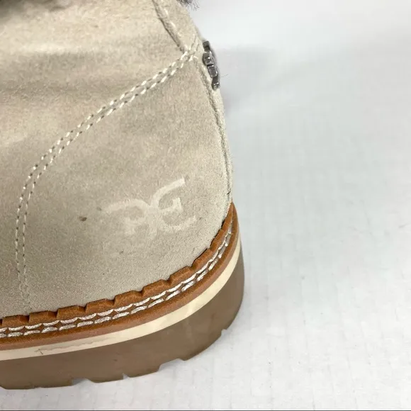 Sam Edelman Bowen Suede Faux Fur Hiking Boots