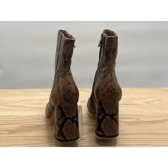 Sam Edelman Codie Faux-Leather SnakePrint Ankle Boots 9.5 Indie Streetwear