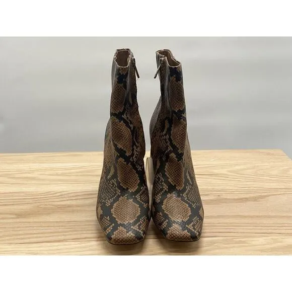 Sam Edelman Codie Faux-Leather SnakePrint Ankle Boots 9.5 Indie Streetwear