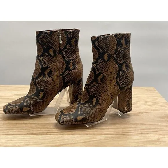 Sam Edelman Codie Faux-Leather SnakePrint Ankle Boots 9.5 Indie Streetwear