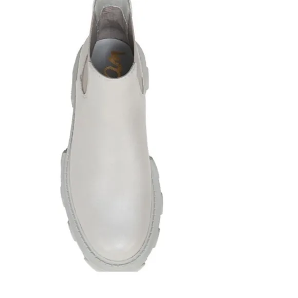 Sam Edelman Daelyn Lug Sole Chelsea Boot waterproof! Grey Leather size 8