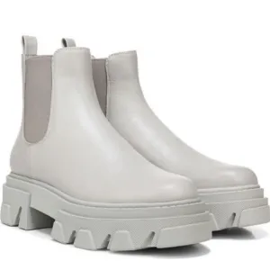 Sam Edelman Daelyn Lug Sole Chelsea Boot waterproof! Grey Leather size 8