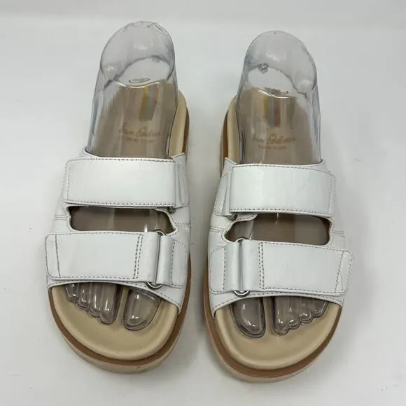 Sam Edelman Eliana White Leather Lug Sole Slip On Sandals NEW, Size 5, MSRP $140