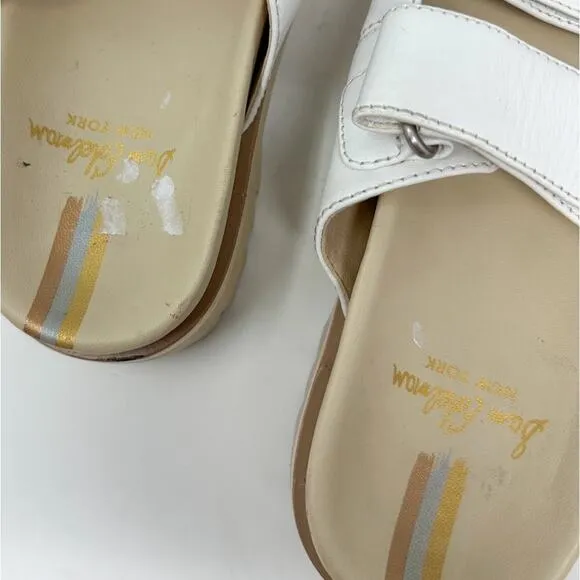 Sam Edelman Eliana White Leather Lug Sole Slip On Sandals NEW, Size 5, MSRP $140