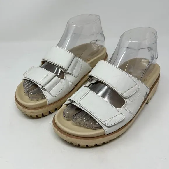 Sam Edelman Eliana White Leather Lug Sole Slip On Sandals NEW, Size 5, MSRP $140