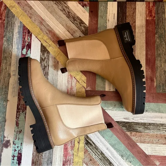 Sam Edelman Laguna Women's Chelsea Boots NEW Sesame Boho Waterproof Y2K SZ 8.5
