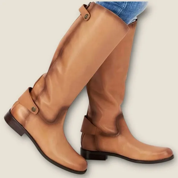 Sam Edelman Mikala Women’s Boots Size: 7 Riding Boots Low Heel Leather Whiskey
