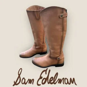 Sam Edelman Mikala Women’s Boots Size: 7 Riding Boots Low Heel Leather Whiskey